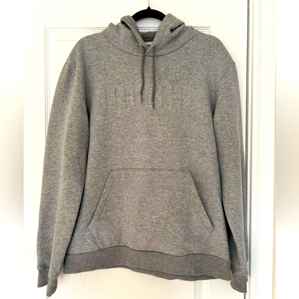 Puma Mens Hoodie Gray Size Large
